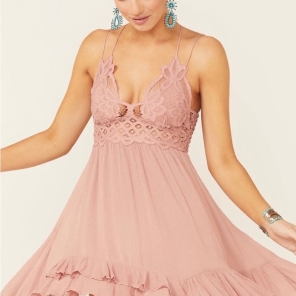 Intimately Free People Slip Dress Dusty Rose Pink Medium NWT Adella